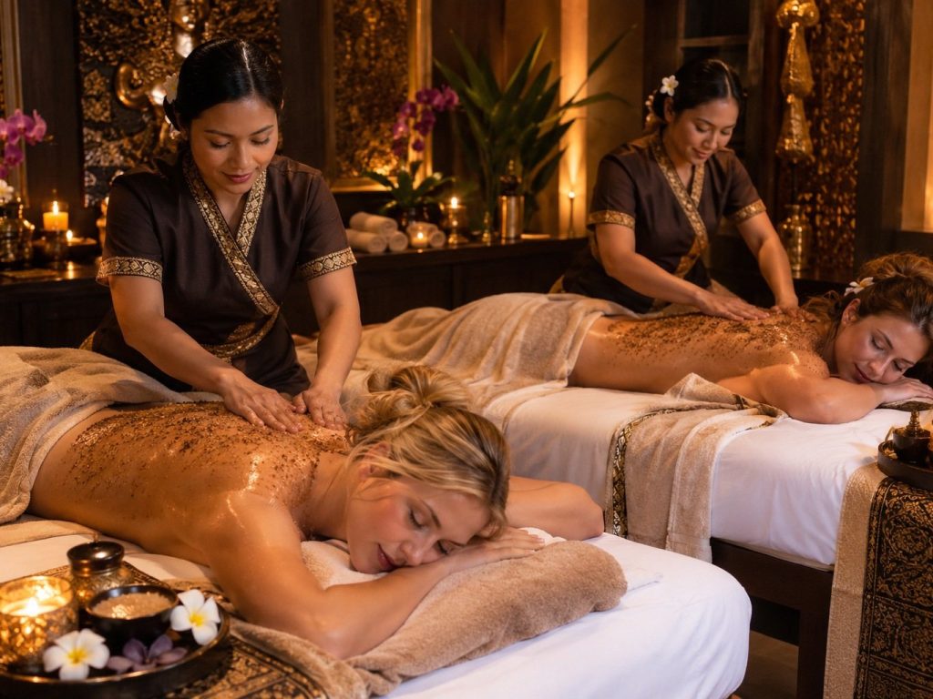 Thaise body-scrub duo massage bij Massagesalon Brielle